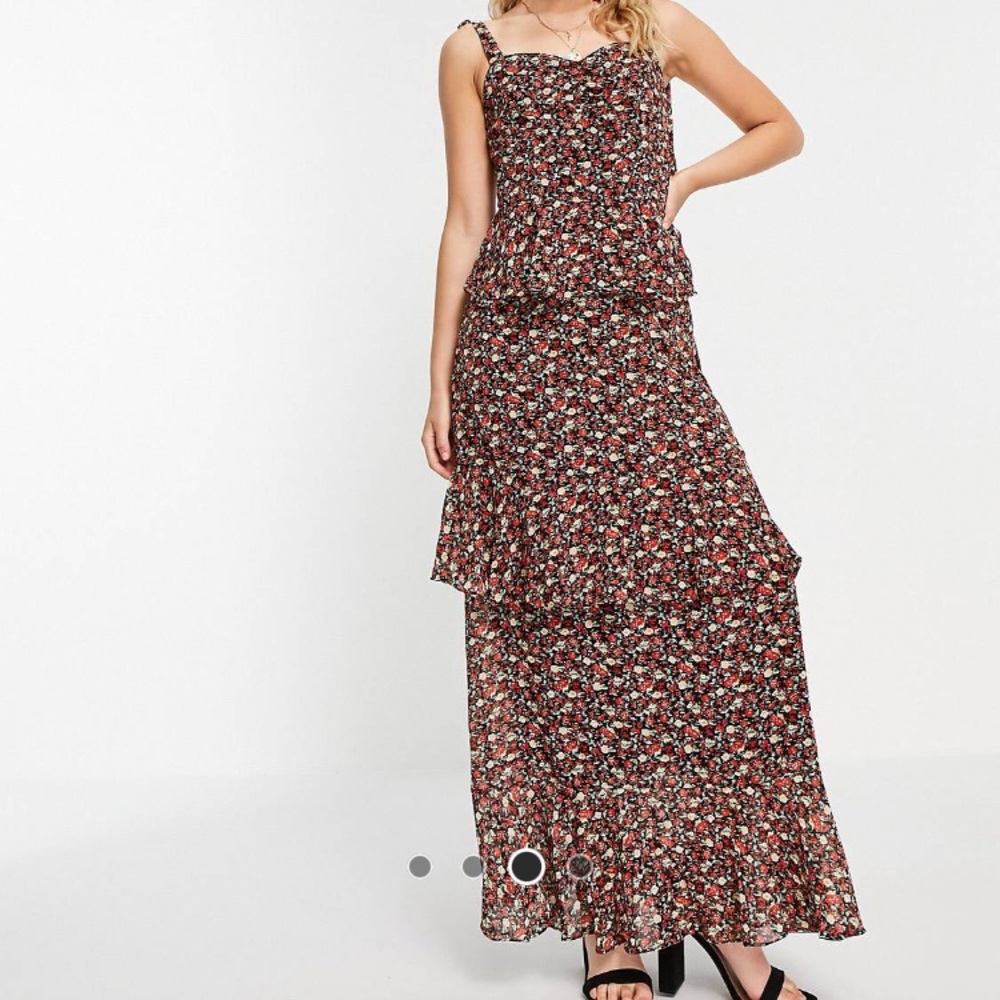 Tiered ruffle maxi dress